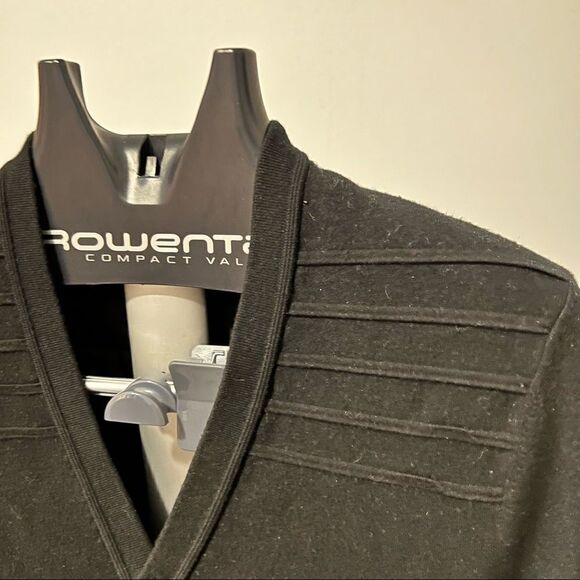 Michael Kors Mens Button Down Cardigan Sweater Black Nylon Back Extra Small - Picture 2 of 5